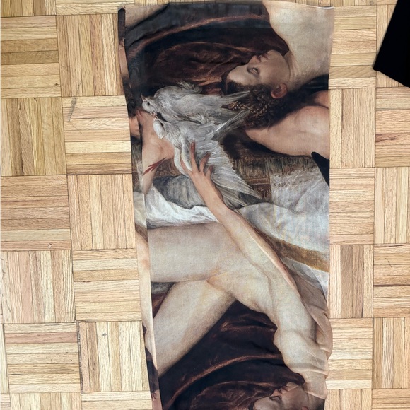 Zara Artistic Print Maxi Skirt - Brown and Cream - Picture 3 of 7